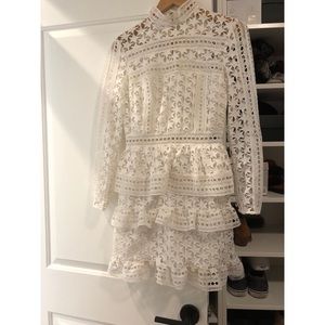 Self-Portrait White starred mini dress-us 4